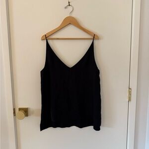 Chic black silk top